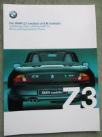 BMW Z3 roadster +M roadster E36/7 Facelift E36/7 März 2000 NEU