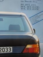 Mercedes Benz 200 200E 230E 260E +4Matic 300E +4Matic Prospekt W124 Januar 1989