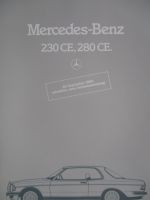 Mercedes Benz 230CE 280CE C123 Katalog September 1982