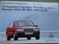 Mercedes Benz 190D 190 +E +2.3-16 W201 Katalog Dezember 1984 Rarität