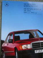 Mercedes Benz 190 +E +2.3 +2.6 W201 Katalog August 1987