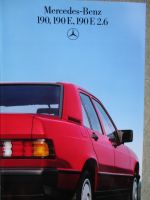 Mercedes Benz 190 +E +2.6 W201 Katalog August 1985