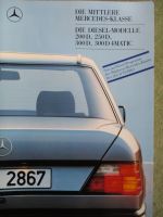 Mercedes Benz 200D 250D 300D +4Matic +Turbo August 1987