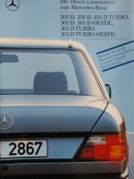 Mercedes Benz 200D 250D +Turbo 300D +4Matic 300D Turbo +4Matic März 1989 W124
