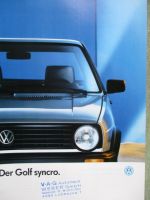 VW Golf II Syncro Katalog Januar 1988 +CL +GT 66kw/90PS Januar 1988