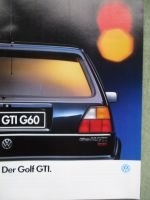 VW Golf II GTI +16V +G60 Typ19E Katalog August 1990