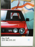 VW Golf II Typ19E GT GTI +16V Katalog August 1987