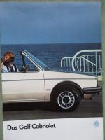 VW Golf Typ17 Cabriolet 55kw 66kw 70kw +Kat 82kw Katalog August 1985 Rarität