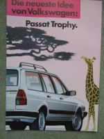 VW Passat Trophy Typ32B Febraur 1987 55kw 53kw 64kw 66kw 85kw und 51kw Turbodiesel
