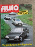 Auto Zeitung 15/1984 Vergleichstest Opel Senator C 3.0E vs. Audi 200 turbo vs. 280E W123 vs. BMW 528i E28