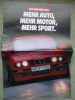 BMW 318is E30 Großformat A3 Prospekt September 1989 Vorstellung Rarität