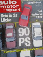 auto motor und sport 9/1990 Test Opel Vectra A 1.8i GL