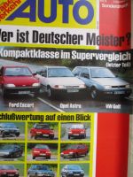 Auto Straßenverkehr 25/1991 Supervergleich Ford Escort vs. Opel Astra F und VW Golf III