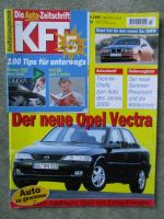 kft die Autozeitschrift 7/1995 neue Vectra B,BMW 5er E39, E230 W210 vs. A6,Carisma, Daewoo Nexia vs. Corsa B 1.4i joy