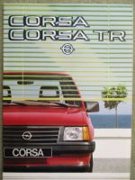 Opel Corsa A +TR 3-türig 2-türig SR Katalog August 1983 +Technische Daten