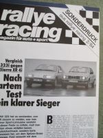 rallye racing 2/1984 Vergleich BMW 323i E30 vs. Ford Sierra XR4i Sonderdruck