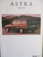 Opel Astra F Caravan Prospekt August 1993 44kw 52kw 66kw 1.6Si 74kw 1.8 16V 92kw 2.0i 110kw 1.7d 1.7TD August 1993