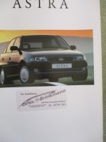 Opel Astra F GL GLS +CDX +Sport +GSi +Caravan Katalog Juli 1995+Preisliste