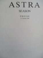 Opel Astra F Season Preisliste 15. Januar 1996