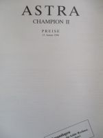 Opel Astra F Champion II Preisliste 15. Januar 1996