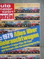 auto motor und sport Spezial Nr.4/1979 Modelle Preise Tipps für Kauf Fiat Alfa Rmeo,R5,W123,E12,W116,C1