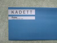 Opel Kadett E Preisliste August 1986