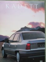 Opel Kadett E LS CS GL GT 1.4i Kat 1.6i Kat 2.0i kat 1.7D Katalog September 1989