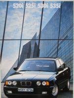 BMW 520i 525i 530i 535i E34 Prospekt September 1989