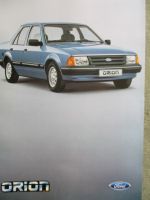 Ford Orion L GL +injection CVH Motor Prospekt Juni 1984 +Preisliste