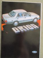 Ford Orion Prospekt 40kw 51kw 58kw 77kw Juni 1983+Technik+Farbliste