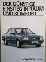 Ford Orion L Prospekt Februar 1984 1.3 1.6 +Diesel