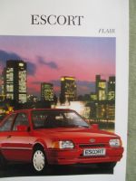 Ford Escort Flair Katalog 54kw +Kat Oktober 1989