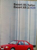 Ford Escort RS Turbo +XR3i Februar 1986 Prospekt