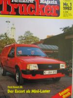 Trucker Fernfahrer Magazin Ford Escort 35 Mini-Laster Sonderdruck 1/1983