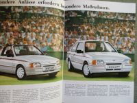 Ford Escort XR3i +Cabrio Challenge Cup Sondermodelle Katalog 77kw