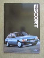 Ford Escort Katalog C CL Ghia XR3i +RS Turbo +Cabrio Januar 1986 +Preisliste