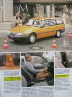 Opel Omega A Caravan kommunales Dienstfahrzeug 2.3 D 54kw Prospektblatt Juli 1987 Rarität