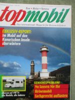 topmobil 1/1995 Alkoven auf VW T4,Hymermobil 580MS vs. Riviera 600,Reimo Magic Van, Winnebago Bravo,