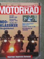 Motorrad 3/1991 Vergleich Suzuki Bandkit 400 vs. Kawasaki Zephyr 550 und Honda CB-1,Yamaha XJ550