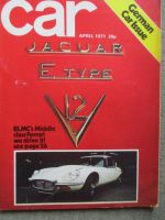 car 4/1971 Jaguar E-Type V12,BMW 2002 vs. Rover TC vs.Triumph 2.5PI,Fiat 124S,Porsche 2.2,Ascona,