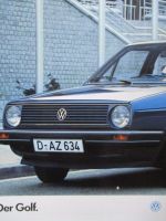 VW Golf II Typ19E CL GL +Carat+GTD +GTI Katlaog Januar 1986