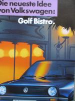 VW Golf II Typ19E Bistro 40kw 55kw 66kw +Katalysator 53kw 62kw 51kw Diesel 40kw 51kw Februar 1987