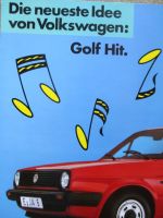 VW Golf II Typ19E Hit 40kw 55kw 66kw Sonderkatalog