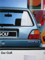 VW Golf II Typ 19E CL GL GT GTD Katalog August 1987
