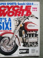 Cycle World 3/1996 Honda Valkyrie 1500,Triumph Trophy 1200,Suzuki GSX-R 750,Kawasaki ZX-7R,