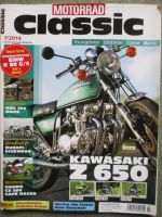 Motorrad Classic 7/2014 Kawasaki Z650, Honda CX500 Café Racer,Ducati,NSU 350 DOHC,Restaurierung BMW R80 G/S