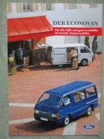 Ford Econovan Prospekt Benzin/Diesel Kasten Kombi Bus Mai 1988