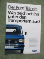 Ford Transit Pressestimmen August 1984 Prospekt