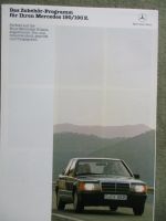 Mercedes Benz 190/E Zubehör Programm Prospekt April 1983