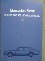 Mercedes Benz 380SE 380SEL 500SE 500SEL W126 Januar 1985 Prospekt